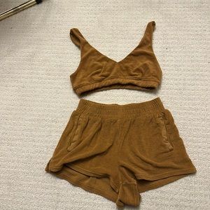 Brown Aerie two piece matching set